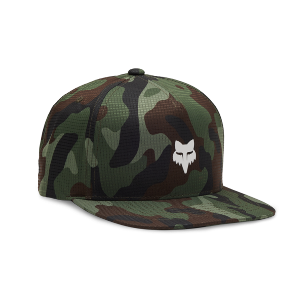 Fox Racing Fox Head Camo Tech Snapback Cap, green camo